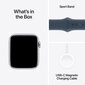 Apple Watch SE GPS 40mm Silver Aluminium Case with Storm Blue Sport Band - S/M - MRE13ET/A kaina ir informacija | Išmanieji laikrodžiai (smartwatch) | pigu.lt