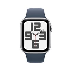 Apple Watch SE GPS 40mm Silver Aluminium Case with Storm Blue Sport Band - S/M MRE13ET/A цена и информация | Смарт-часы (smartwatch) | pigu.lt