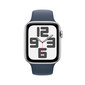 Apple Watch SE GPS 40mm Silver Aluminium Case with Storm Blue Sport Band - S/M - MRE13ET/A kaina ir informacija | Išmanieji laikrodžiai (smartwatch) | pigu.lt