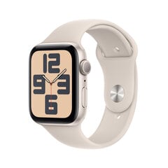 Apple Watch SE GPS 44mm Starlight Aluminium Case with Starlight Sport Band - S/M MRE43ET/A цена и информация | Смарт-часы (smartwatch) | pigu.lt