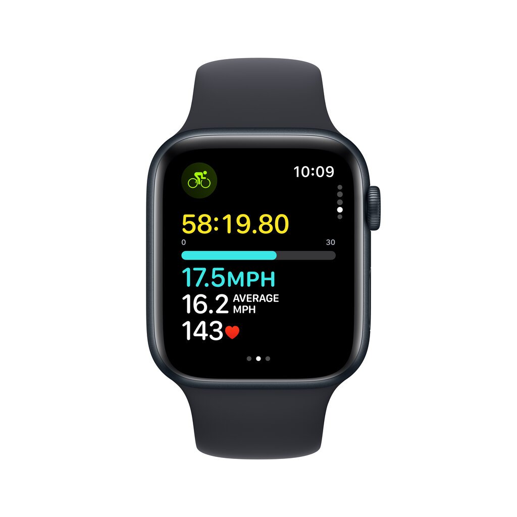 Apple Watch SE GPS 44mm Midnight Aluminium Case with Midnight Sport Band - M/L - MRE93ET/A цена и информация | Išmanieji laikrodžiai (smartwatch) | pigu.lt