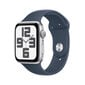 Apple Watch SE GPS 44mm Silver Aluminium Case with Storm Blue Sport Band - M/L - MREE3ET/A kaina ir informacija | Išmanieji laikrodžiai (smartwatch) | pigu.lt