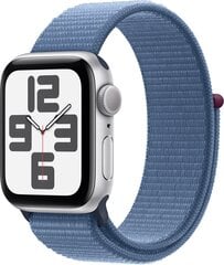 Apple Watch SE GPS 44mm Silver Aluminium Case with Winter Blue Sport Loop MREF3ET/A цена и информация | Смарт-часы (smartwatch) | pigu.lt