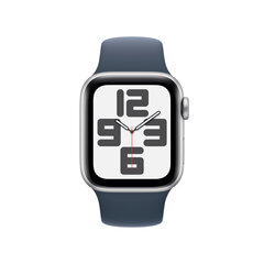 Apple Watch SE GPS + Cellular 40mm Silver Aluminium Case with Storm Blue Sport Band - S/M - MRGJ3ET/A kaina ir informacija | Išmanieji laikrodžiai (smartwatch) | pigu.lt