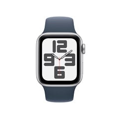 Apple Watch SE GPS + Cellular 40mm Silver Aluminium Case with Storm Blue Sport Band - M/L MRGM3ET/A цена и информация | Смарт-часы (smartwatch) | pigu.lt