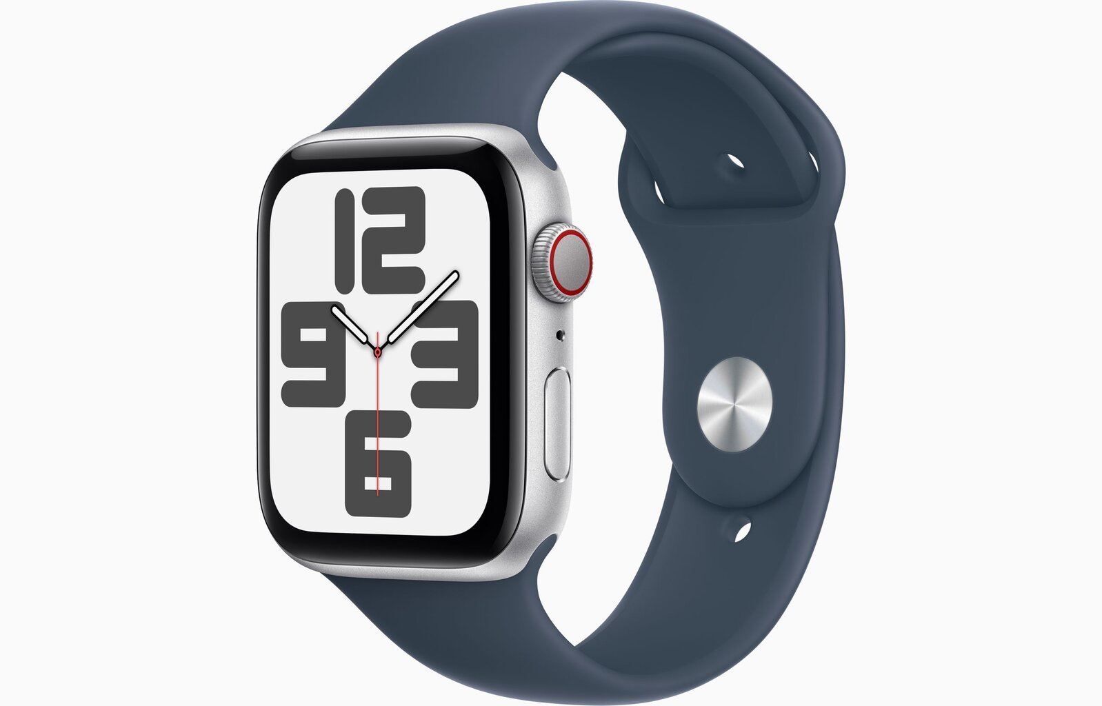 Apple Watch SE GPS + Cellular 40mm Silver Aluminium Case with Storm Blue Sport Band - M/L - MRGM3ET/A цена и информация | Išmanieji laikrodžiai (smartwatch) | pigu.lt
