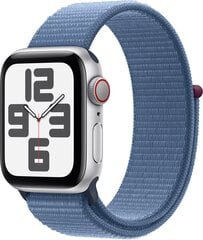 Apple Watch SE GPS + Cellular 40mm Silver Aluminium Case with Winter Blue Sport Loop MRGQ3ET/A цена и информация | Смарт-часы (smartwatch) | pigu.lt
