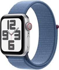 Apple Watch SE GPS + Cellular 44mm Silver Aluminium Case with Winter Blue Sport Loop - MRHM3ET/A kaina ir informacija | Išmanieji laikrodžiai (smartwatch) | pigu.lt