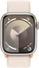 Apple Watch 9 GPS, спортивный ремешок, 41 мм, звездный свет (MR8V3ET/A) цена и информация | Смарт-часы (smartwatch) | pigu.lt