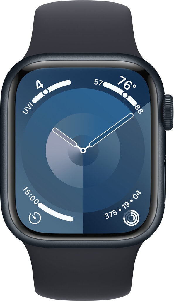 Apple Watch Series 9 GPS 41mm Midnight Aluminium Case with Midnight Sport Band - S/M - MR8W3ET/A kaina ir informacija | Išmanieji laikrodžiai (smartwatch) | pigu.lt