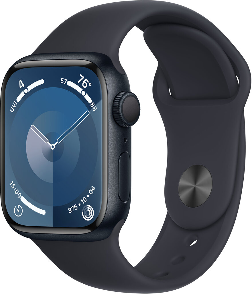 Apple Watch Series 9 GPS 41mm Midnight Aluminium Case with Midnight Sport Band - M/L MR8X3ET/A kaina ir informacija | Išmanieji laikrodžiai (smartwatch) | pigu.lt