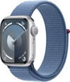 Apple Watch Series 9 GPS 41mm Silver Aluminium Case with Winter Blue Sport Loop MR923ET/A