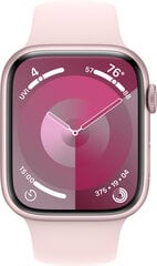 Apple Watch Series 9 GPS 41mm Pink Aluminium Case with Light Pink Sport Band - S/M MR933ET/A kaina ir informacija | Išmanieji laikrodžiai (smartwatch) | pigu.lt