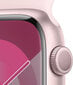 Apple Watch Series 9 GPS 41mm Pink Aluminium Case with Light Pink Sport Band - S/M MR933ET/A kaina ir informacija | Išmanieji laikrodžiai (smartwatch) | pigu.lt