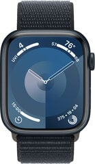 Apple Watch Series 9 GPS 45mm Midnight Aluminium Case with Midnight Sport Loop MR9C3ET/A цена и информация | Смарт-часы (smartwatch) | pigu.lt