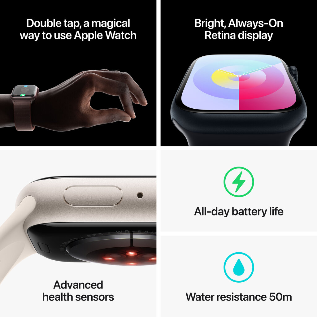 Apple Watch Series 9 45mm Pink Aluminum/Light Pink Sport Loop kaina ir informacija | Išmanieji laikrodžiai (smartwatch) | pigu.lt