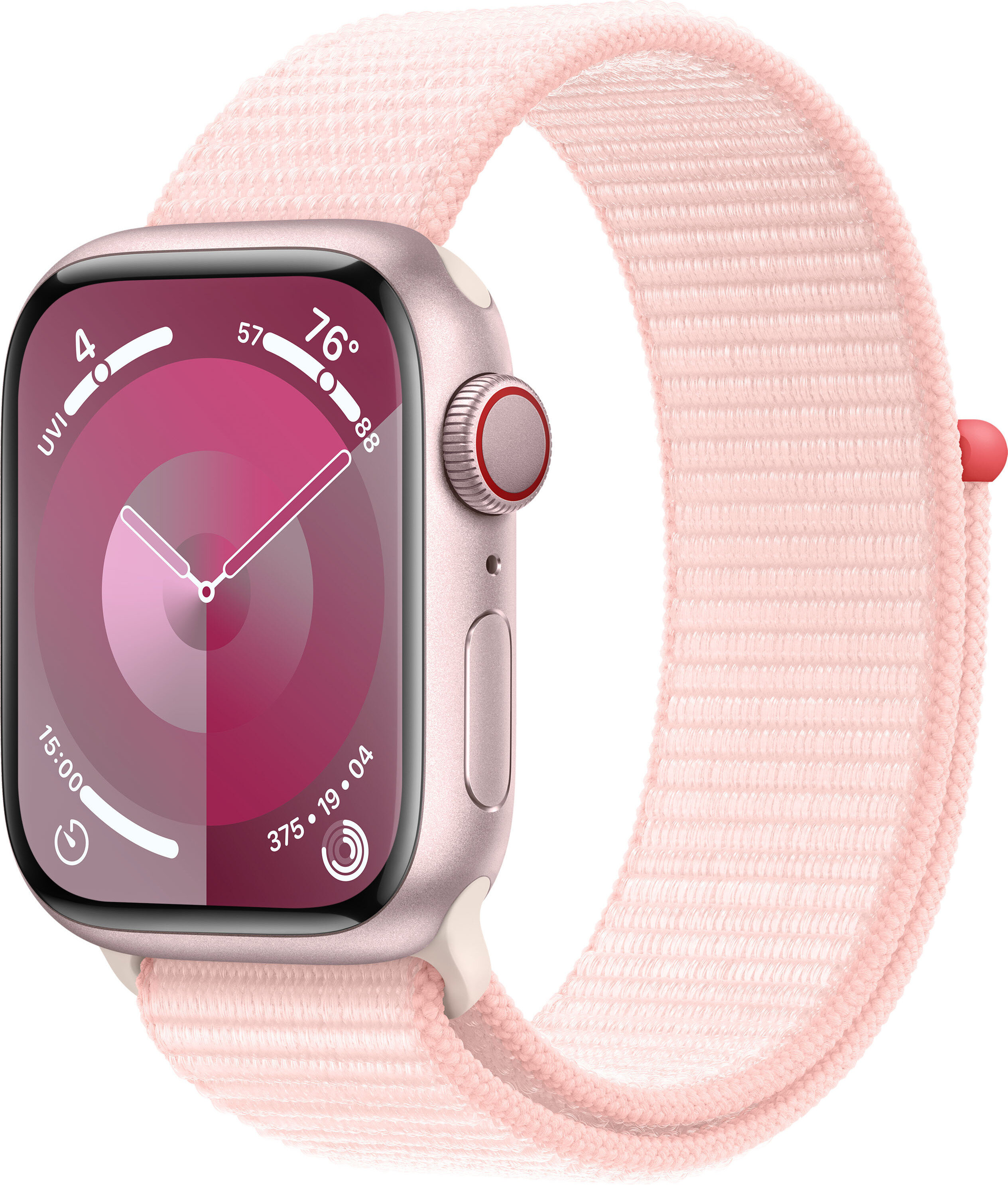 Смарт-часы Apple Watch Series 9 41mm Pink Aluminum/Light Pink Sport Loop  цена | pigu.lt