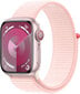 Apple Watch Series 9 GPS + Cellular 41mm Pink Aluminium Case with Light Pink Sport Loop MRJ13ET/A цена и информация | Išmanieji laikrodžiai (smartwatch) | pigu.lt