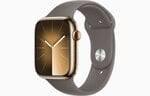 Apple Watch Series 9 GPS + Cellular 41mm Gold Stainless Steel Case with Clay Sport Band - M/L MRJ63ET/A