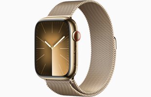 Apple Watch Series 9 GPS + Cellular 41mm Gold Stainless Steel Case with Gold Milanese Loop - MRJ73ET/A kaina ir informacija | Išmanieji laikrodžiai (smartwatch) | pigu.lt