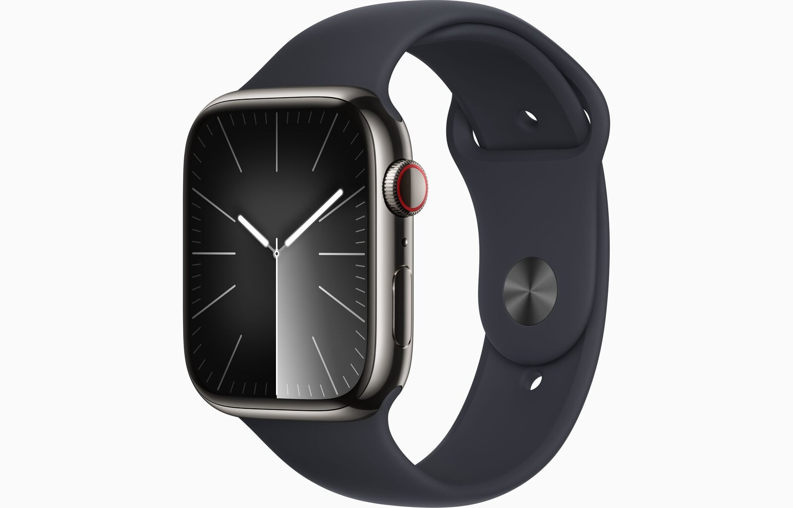 Apple Watch Series 9 GPS + Cellular 41mm Graphite Stainless Steel Case with Midnight Sport Band - S/M MRJ83ET/A kaina ir informacija | Išmanieji laikrodžiai (smartwatch) | pigu.lt