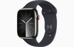 Apple Watch Series 9 GPS + Cellular 41mm Graphite Stainless Steel Case with Midnight Sport Band - M/L MRJ93ET/A