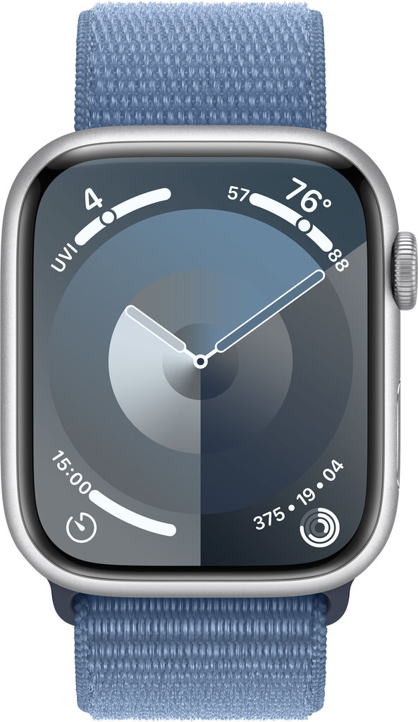 Apple Watch Series 9 GPS + Cellular 45mm Silver Aluminium Case with Winter Blue Sport Loop MRMJ3ET/A kaina ir informacija | Išmanieji laikrodžiai (smartwatch) | pigu.lt
