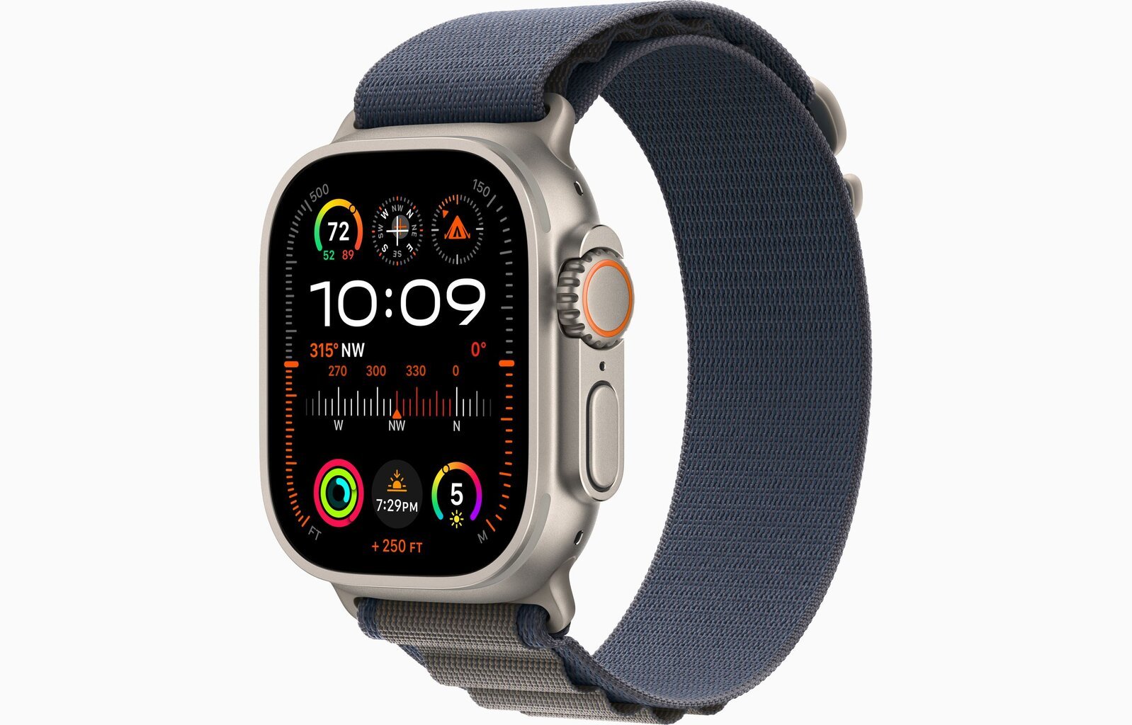 Apple Watch Ultra 2 GPS + Cellular, 49mm Titanium Case with Blue Alpine Loop - Small MREK3UL/A kaina ir informacija | Išmanieji laikrodžiai (smartwatch) | pigu.lt