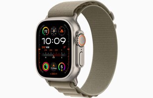 Apple Watch Ultra 2 GPS + Cellular, 49mm Titanium Case with Olive Alpine Loop - Medium MREY3EL/A kaina ir informacija | Išmanieji laikrodžiai (smartwatch) | pigu.lt