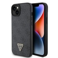 Guess GUHCP15SP4TDPK iPhone 15 6.1" czarny|black hardcase Leather 4G Diamond Triangle цена и информация | Чехлы для телефонов | pigu.lt