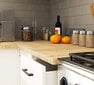 Virtuvinių spintelių komplektas Akord Oliwia 1.8 m, pilkas/baltas kaina ir informacija | Virtuvės baldų komplektai | pigu.lt