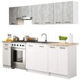 Комплект кухонных шкафчиков Akord Oliwia 2.4 м, белый/серый цвет