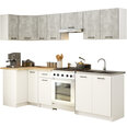 Комплект кухонных шкафчиков Akord Oliwia 3 м, белый/серый цвет