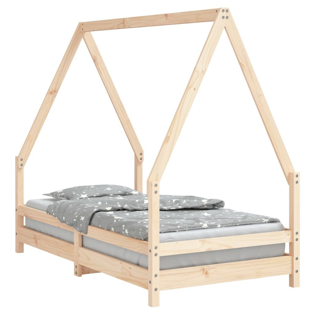 Vaikiškas lovos rėmas vidaXL, 80x160 cm, rudas цена и информация | Vaikiškos lovos | pigu.lt