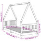 Vaikiškas lovos rėmas vidaXL, 80x200 cm, baltas kaina ir informacija | Vaikiškos lovos | pigu.lt