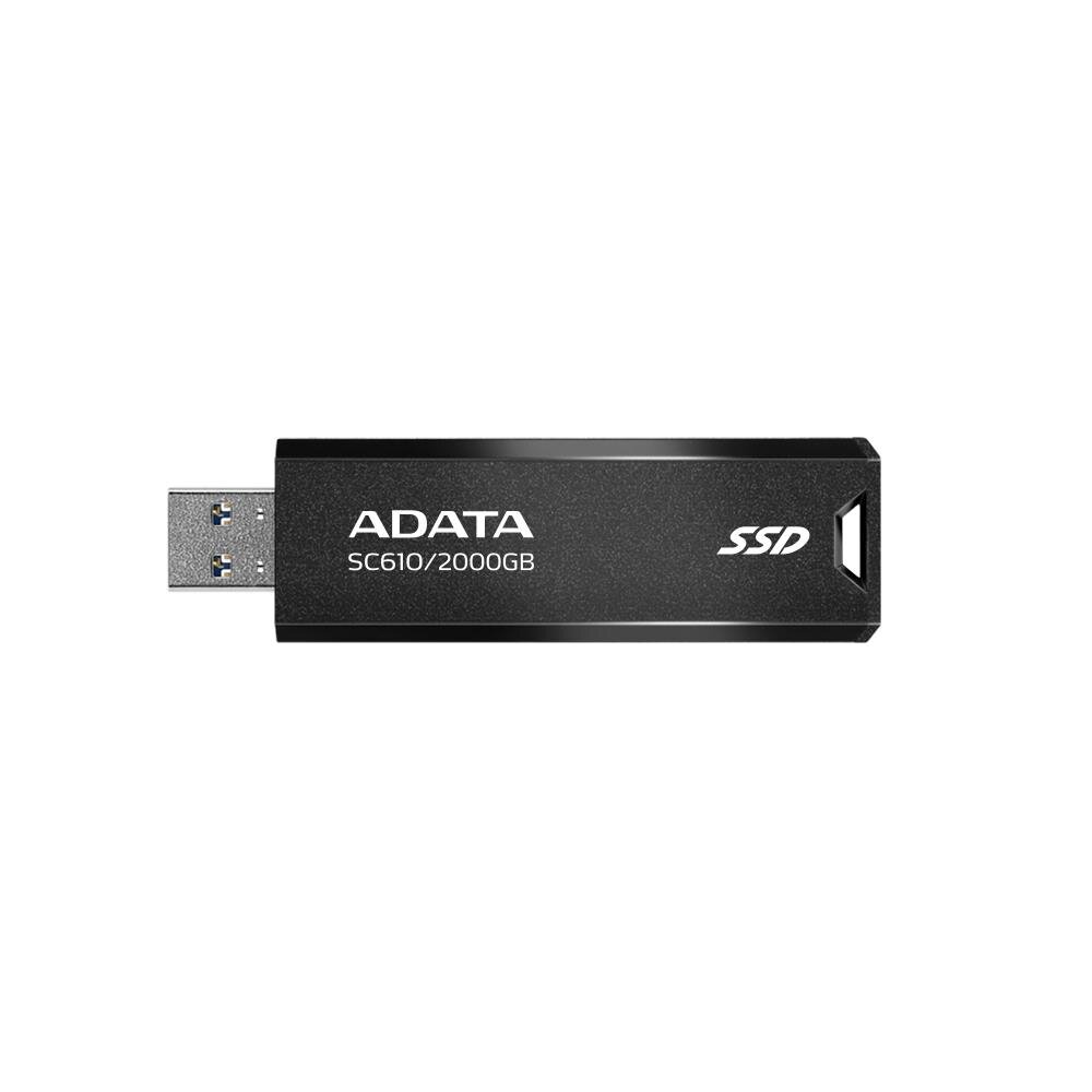 Adata SC610-2000G-CBK/RD kaina ir informacija | Išoriniai kietieji diskai (SSD, HDD) | pigu.lt