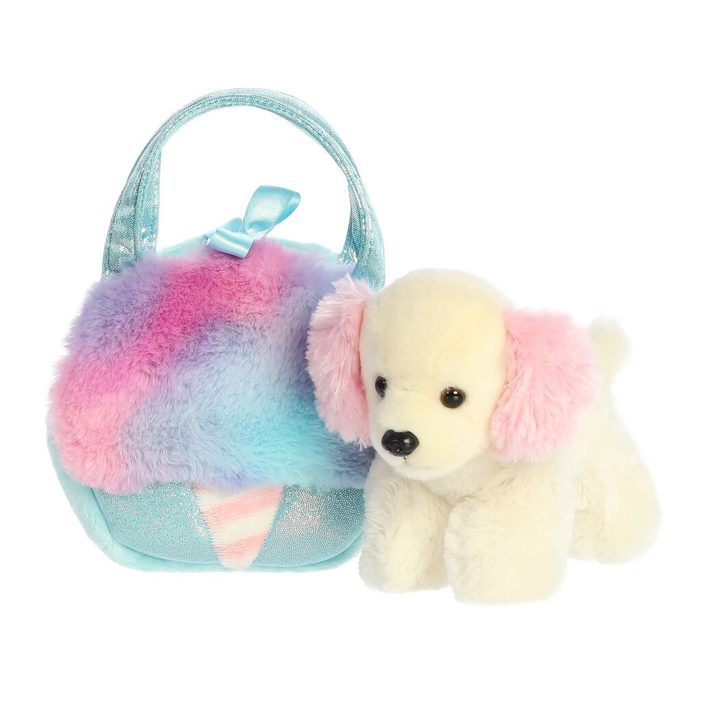 Minkšta rankinė su šuniuku Aurora Fancy Pals, 20 cm цена и информация | Minkšti (pliušiniai) žaislai | pigu.lt