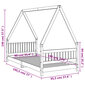 Vaikiškas lovos rėmas vidaXL, 90x190 cm, baltas цена и информация | Vaikiškos lovos | pigu.lt