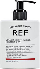 REF Colour Boost Masque maitinamoji kaukė su spalviniais pigmentais, atgaivinančiais skaisčiai raudoną spalvą 200 ml kaina ir informacija | Priemonės plaukų stiprinimui | pigu.lt