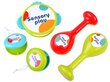 Vaikiškas muzikinių instrumentų rinkinys su būgnais цена и информация | Žaislai kūdikiams | pigu.lt