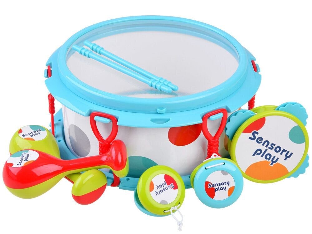 Vaikiškas muzikinių instrumentų rinkinys su būgnais цена и информация | Žaislai kūdikiams | pigu.lt