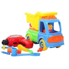 Žaislinė mašina - konstruktorius savivartis su grąžtu kaina ir informacija | Žaislai berniukams | pigu.lt
