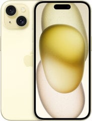 Apple iPhone 15 128GB Yellow MTP23PX/A kaina ir informacija | Mobilieji telefonai | pigu.lt