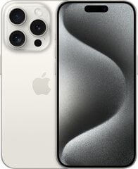 Apple iPhone 15 Pro 128GB White Titanium MTUW3PX/A цена и информация | Мобильные телефоны | pigu.lt