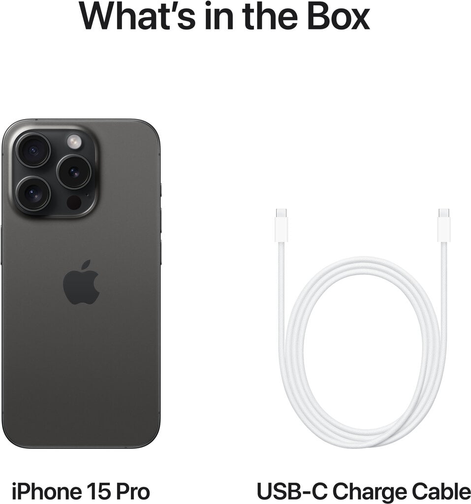 Apple iPhone 15 Pro 1TB Black Titanium MTVC3PX/A kaina ir informacija | Mobilieji telefonai | pigu.lt