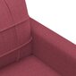 Trivietė sofa vidaXL, 180 cm, raudona kaina ir informacija | Sofos | pigu.lt