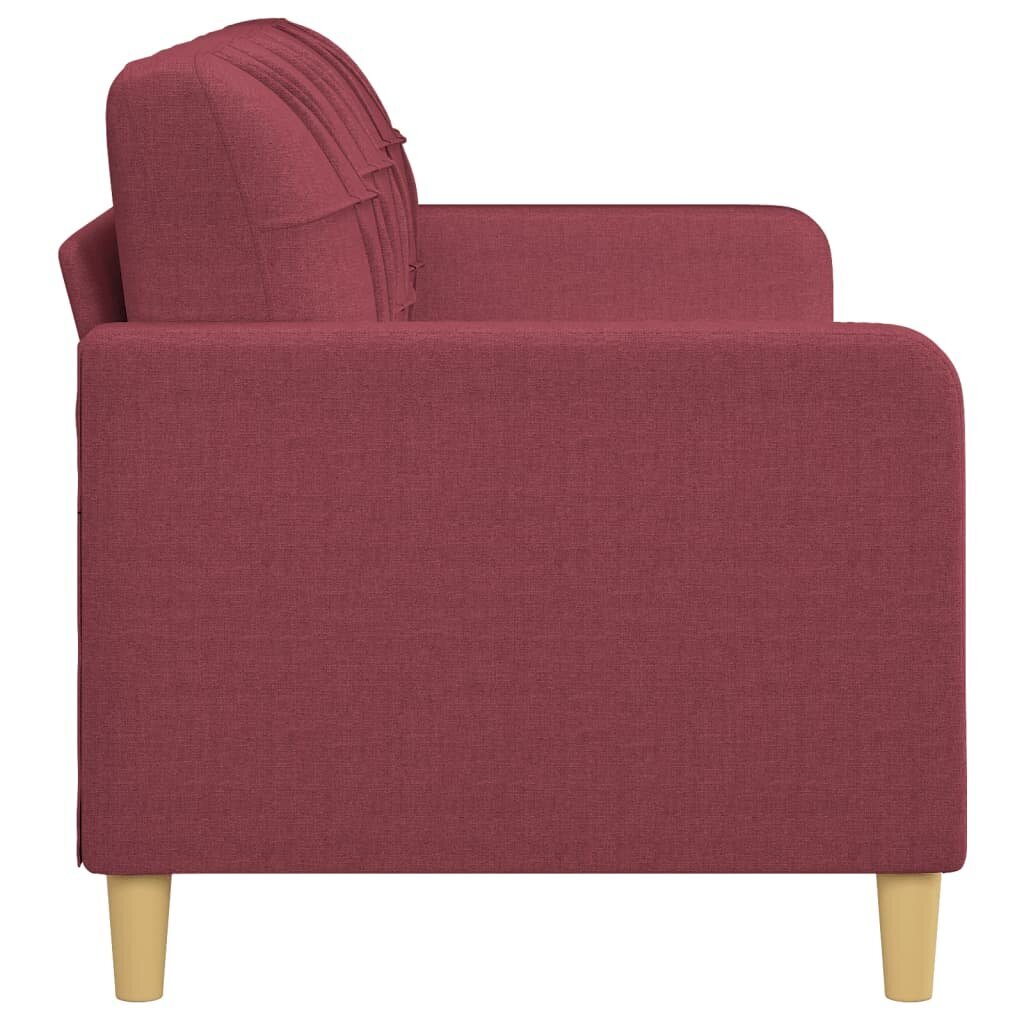 Trivietė sofa vidaXL, 180 cm, raudona kaina ir informacija | Sofos | pigu.lt