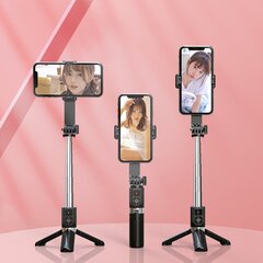 Selfie Stick MINI - with detachable bluetooth remote control and tripod - P09 BLACK цена и информация | Моноподы для селфи («Selfie sticks») | pigu.lt