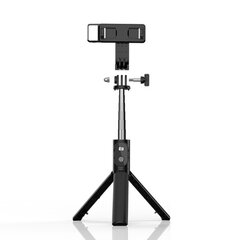 Selfie Stick - with detachable bluetooth remote control, tripod and LED light - P20S-1 BLACK цена и информация | Моноподы для селфи («Selfie sticks») | pigu.lt