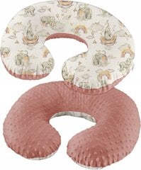 Maitinimo pagalvė su nuimamu užvalkalu Minky Babymam, rožinė kaina ir informacija | Maitinimo pagalvės | pigu.lt